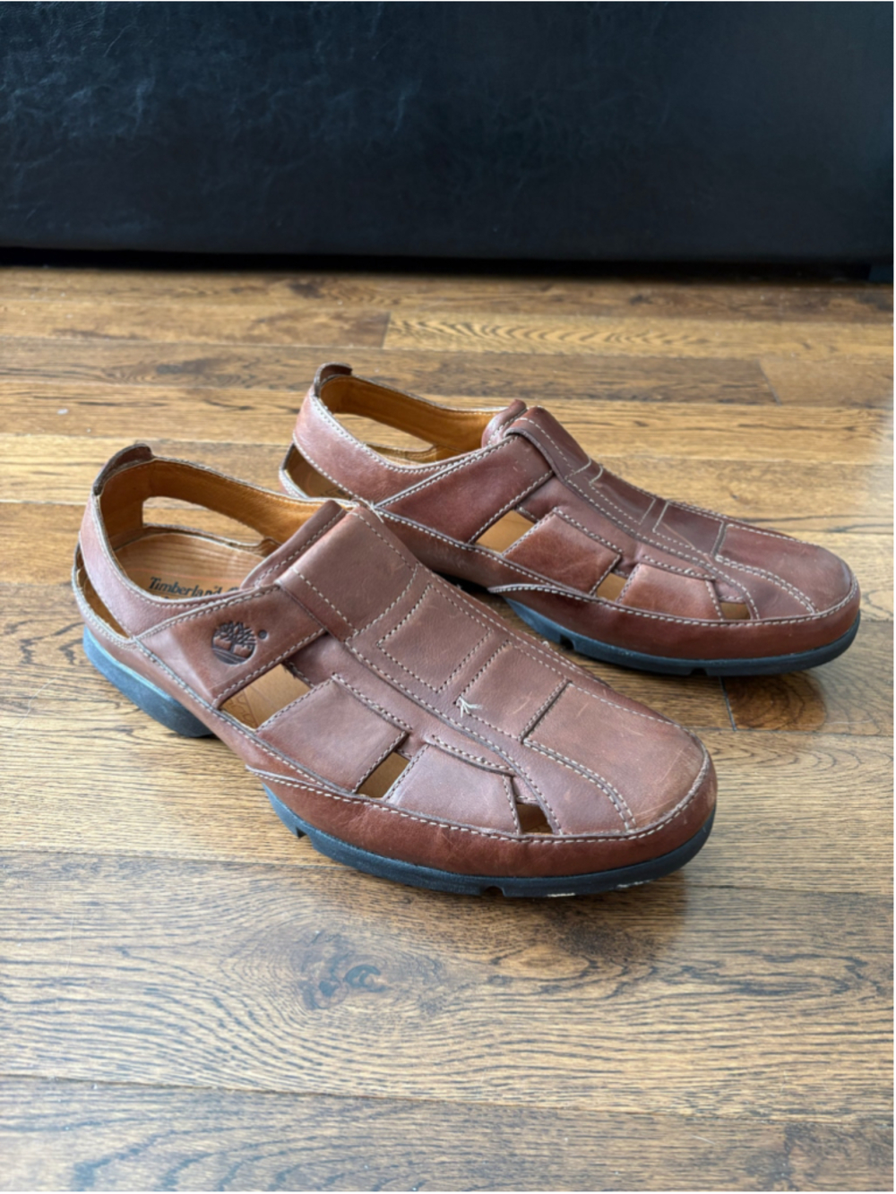 Timberland Leather Fisherman Sandals in Brown Mens Size 10.5